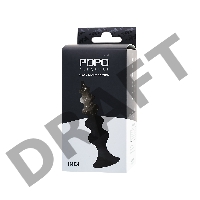 Анальная втулка POPO Pleasure by TOYFA Indi, водонепроницаемая, силикон, черная, 11,5 см, Ø 2,9 см