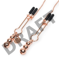Золотистые зажимы для сосков и клитора All Sensation Nipple and Clitoral Chain