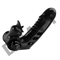 Черная вибронасадка на палец Corbin - 11 см.