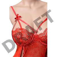 Эротическое боди Candy Girl Charis красное, OS