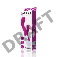 Вибратор с клиторальным стимулятором TOYFA A-Toys Nessy, силикон, розовый, 20 см