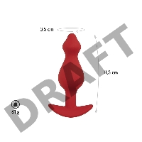 Анальная пробка Libra, цвет бордовый (CORE)