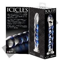 Стеклянный стимулятор Icicles No. 5 - Clear/Blue