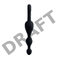 Анальная втулка POPO Pleasure by TOYFA Aquilae, водонепроницаемая, силикон, черная, 18 см, Ø 3 см