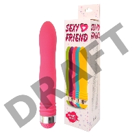 Розовый эргономичный вибратор Sexy Friend - 17,5 см.