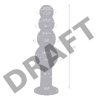 Анальная прозрачная пирамида 7,25in BEADED BUTT PLUG