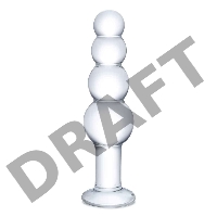 Анальная прозрачная пирамида 7,25in BEADED BUTT PLUG