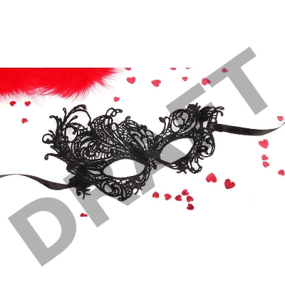 Черная ажурная текстильная маска Марго