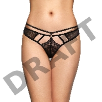 Стринги со стрепами SoftLine Collection, черный, M/L