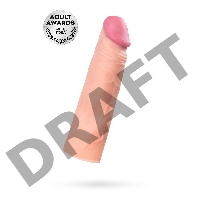 Насадка на пенис TOYFA A-Toys, SoftSkin, телесный, 16,5 см