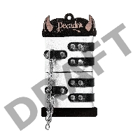 Оковы Pecado BDSM, мягкие, с двумя ремешками, с люверсами, натуральная кожа, бело-чёрные