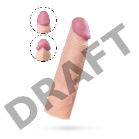 Насадка на пенис TOYFA A-Toys, SoftSkin, телесный, 16,5 см