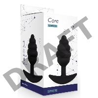 Анальная пробка Sphere, цвет черный (CORE)