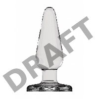 Стеклянная анальная пробка Butt Plug Basic 5 Inch - 12,7 см.