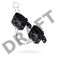 Оковы Pecado BDSM, из толстой кожи с люверсами, натуральная кожа, чёрные