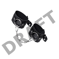 Оковы Pecado BDSM, из толстой кожи с люверсами, натуральная кожа, чёрные