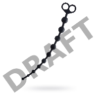 Анальные бусы TOYFA POPO Pleasure Cephei, водонепроницаемые, силикон, черные, 33,5 см, Ø 2,4 см