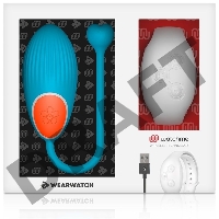 Голубое виброяйцо с белым пультом-часами Wearwatch Egg Wireless Watchme