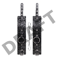 Оковы Pecado BDSM, из толстой кожи с люверсами, натуральная кожа, чёрные