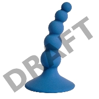 Анальная пробка Pulse,  диаметр до 2,5 x 10 см , цвет кобальт