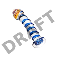 Нереалистичный фаллоимитатор Sexus Glass, стекло, прозрачный, 18 см