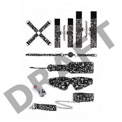 Набор для бондажа с принтом Printed Bondage Kit