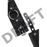 Оковы Pecado BDSM, из толстой кожи с люверсами, натуральная кожа, чёрные