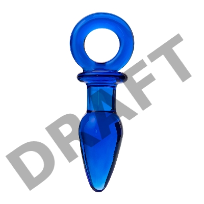 Анальная втулка Sexus Glass, стекло, синяя, 14 см, Ø 3,5 см