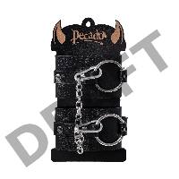 Оковы Pecado BDSM, из толстой кожи с люверсами, натуральная кожа, чёрные
