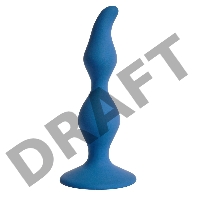 Анальная пробка Vesta, диаметр до 3 см, длина 12,5 см , цвет кобальт