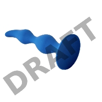 Анальная пробка Vesta, диаметр до 3 см, длина 12,5 см , цвет кобальт