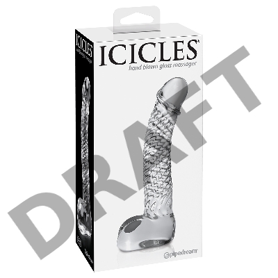 Стеклянный фалломитатор Icicles No. 61 - Clear