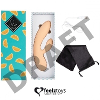 Бежевый вибратор-кролик Lea Rabbit Vibrator - 20,2 см.