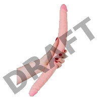 Двусторонний фаллоимитатор LoveToy LESBI TOUCH, телесный, 43 см