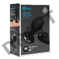Вибрирующая втулка Vibrating Jewel Plug XXL черного цвета
