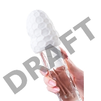 Мастурбатор A-Toys Flaff, TPE, белый, 8см, Ø 2,9 см