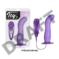 Вибратор NMC Icy Bunny на присоске с гибким стволом, фиолетовый, многофункциональный, 18 см