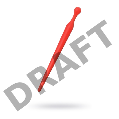 Уретральный плаг Black & Red by TOYFA, силикон, красный, 10 см