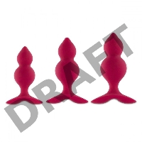 Набор из трех розовых анальный пробок Bibi Twin Butt Plug Set