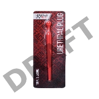 Уретральный плаг Black & Red by TOYFA, силикон, красный, 10 см