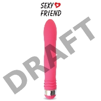 Розовый эргономичный вибратор Sexy Friend - 17,5 см.