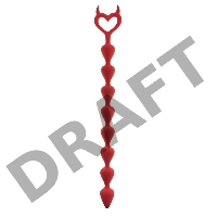 Анальные шарики Bestla, цвет бордовый (CORE)