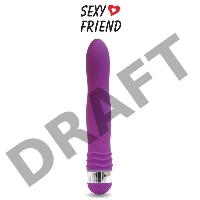 Фиолетовый эргономичный вибратор Sexy Friend - 17,5 см.