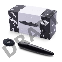Массажер тонкий le WAND Crystal Slim Wand черный обсидиан