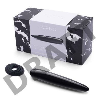 Массажер тонкий le WAND Crystal Slim Wand черный обсидиан