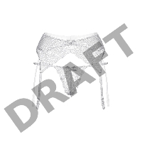 Пояс для чулок и стринги кружевные SoftLine Collection, белый, S/M