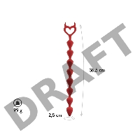 Анальные шарики Bestla, цвет бордовый (CORE)