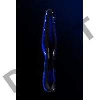 Двусторонний фаллоимитатор Sexus Glass, стекло, синий, 17,5 см