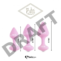 Набор из 3 нежно-розовых анальных пробок Bibi Butt Plug Set
