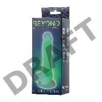 Фаллоимитатор, светящийся в темноте, Beyond by Toyfa, Clark Glow, силикон, прозрачный, 22 см